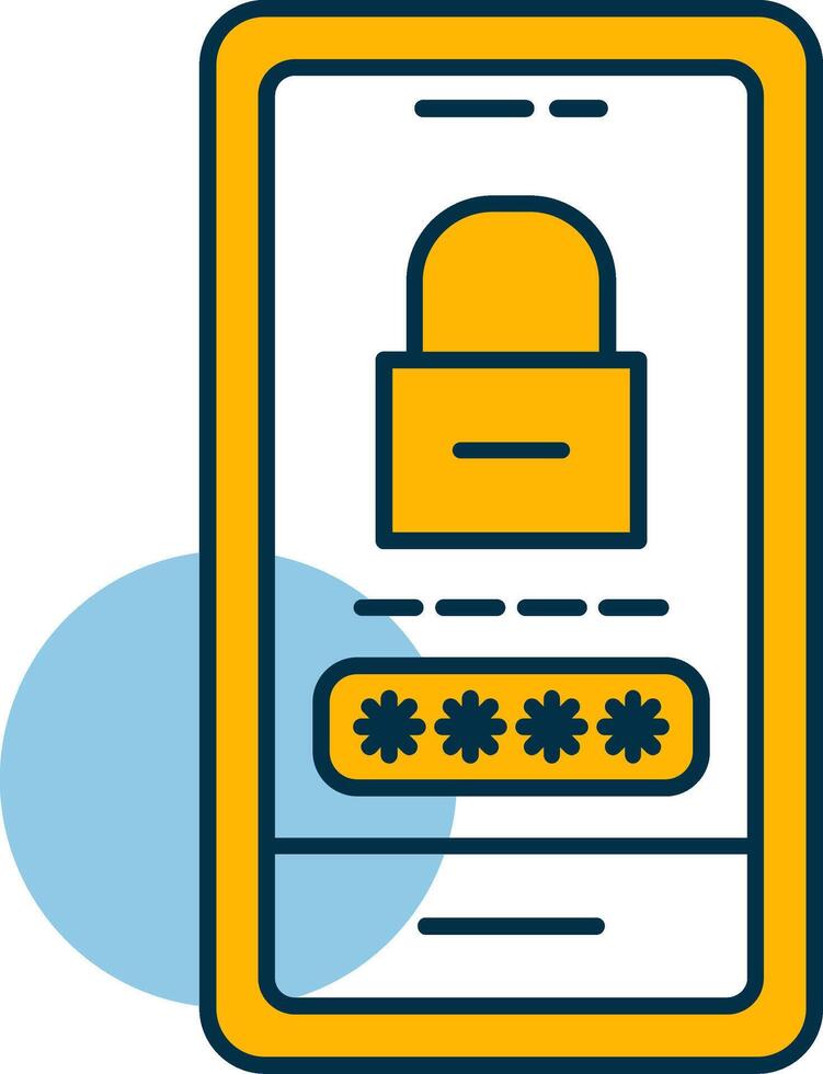 Password Lock Shapes Icon vector