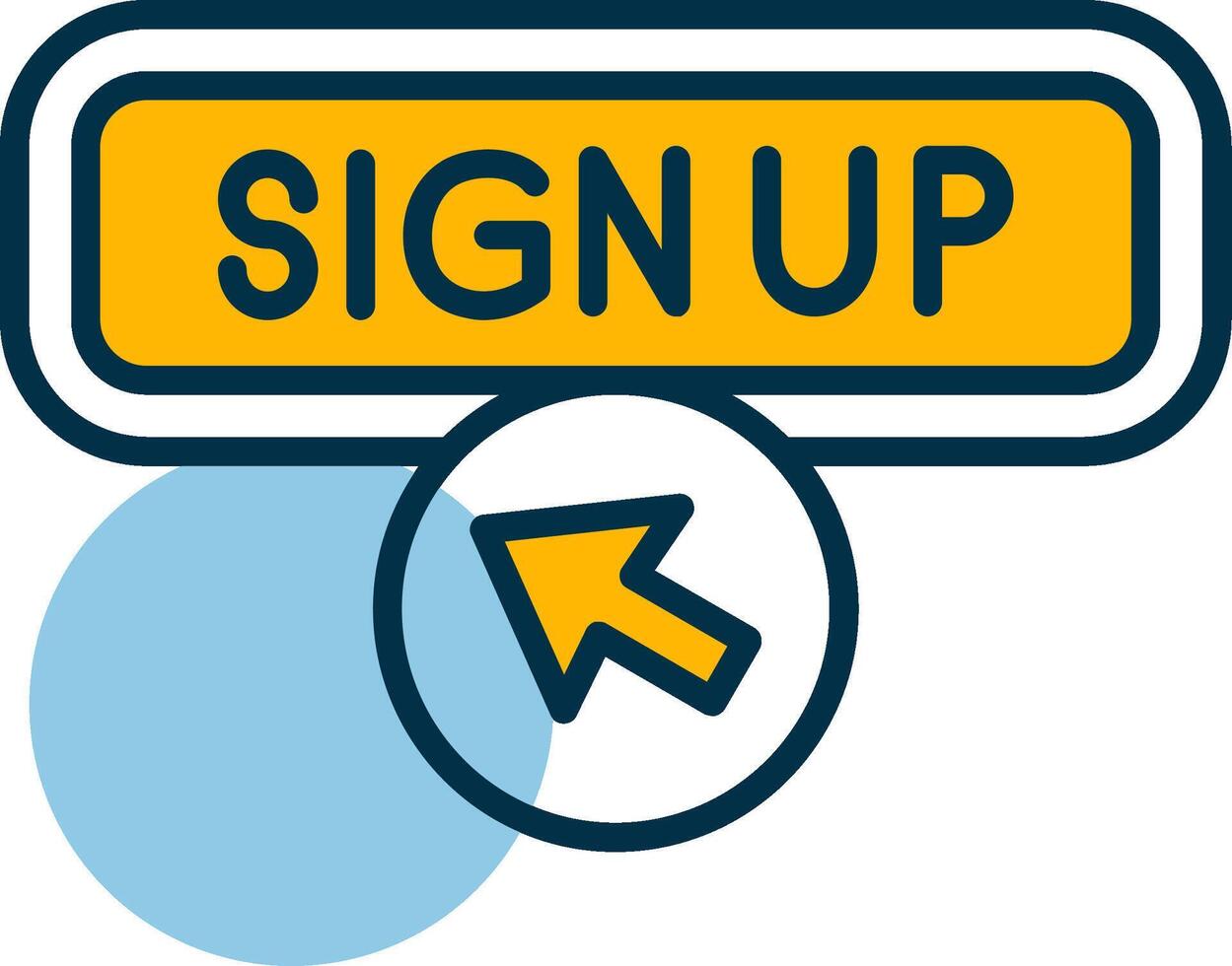 Sign Up Shapes Icon vector