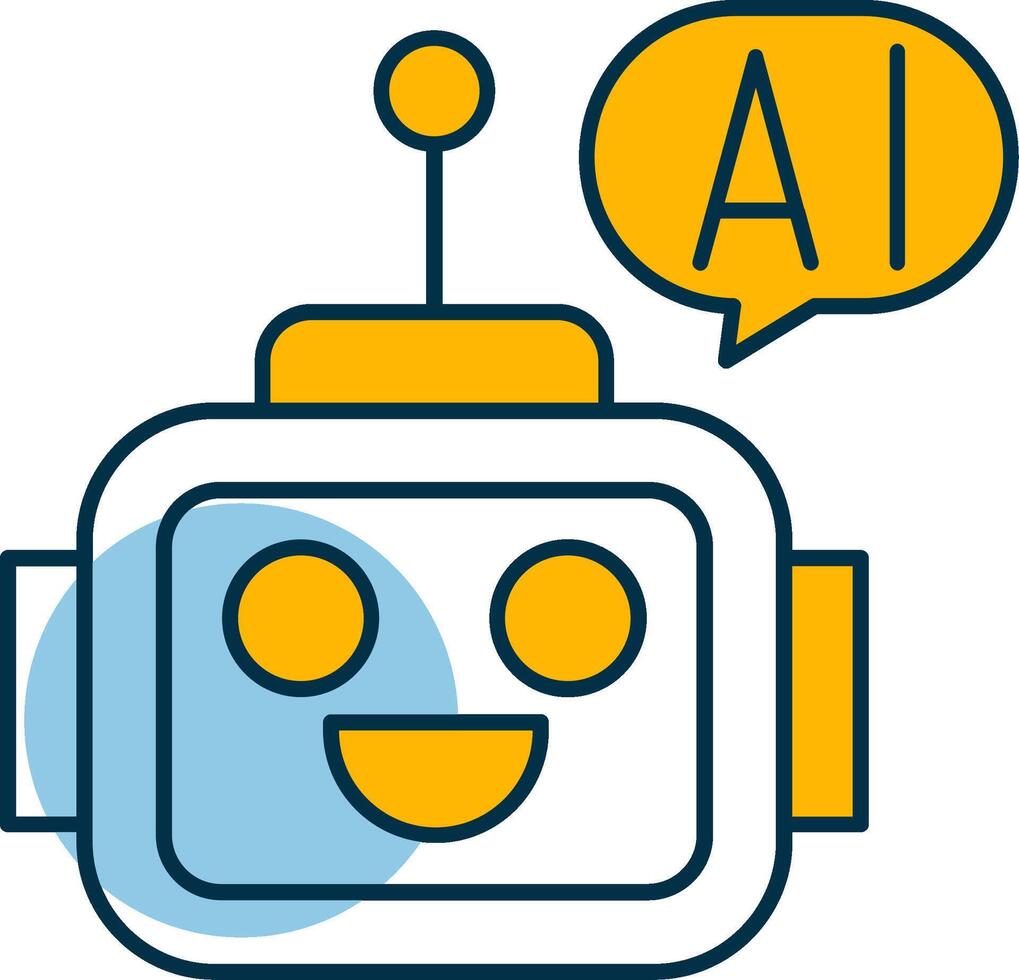 Ai Assistant Shapes Icon vector