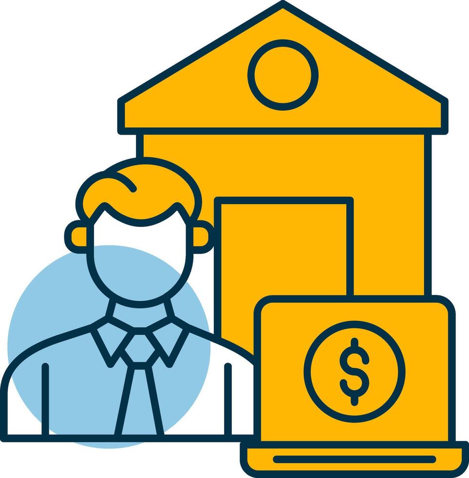 Work From Home Shapes Icon vector