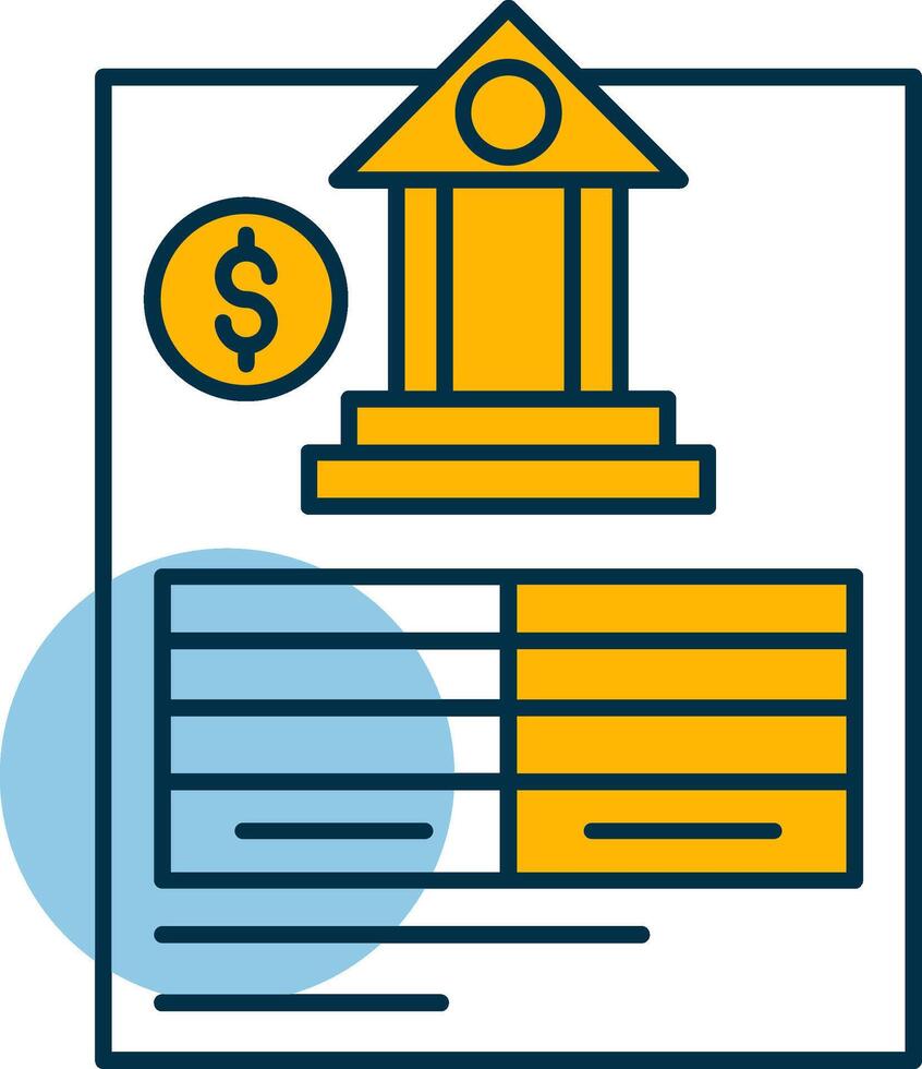 Bank Statement Shapes Icon vector