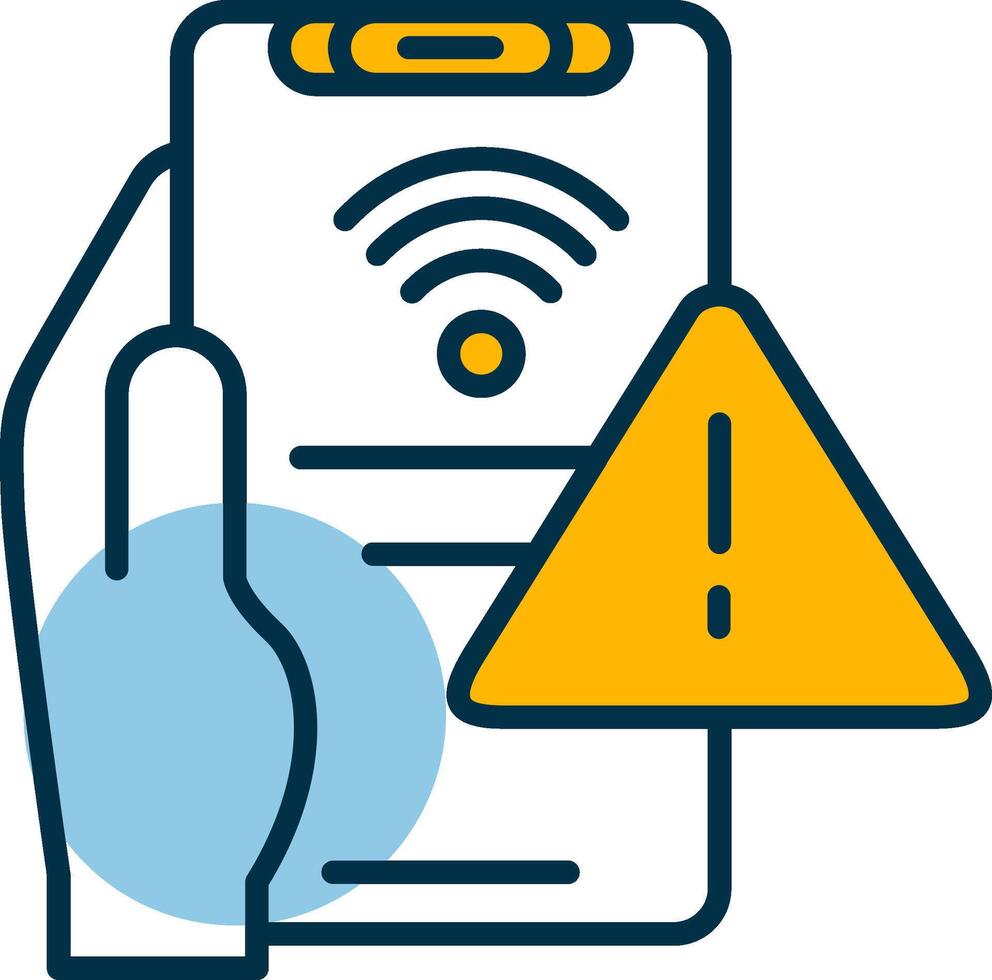 No Wifi Shapes Icon vector