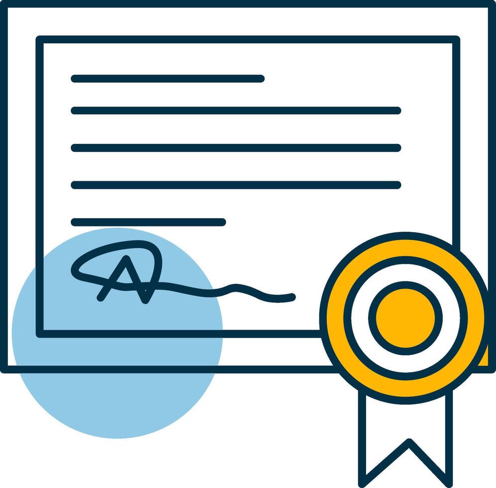 Diploma Certificate Shapes Icon vector