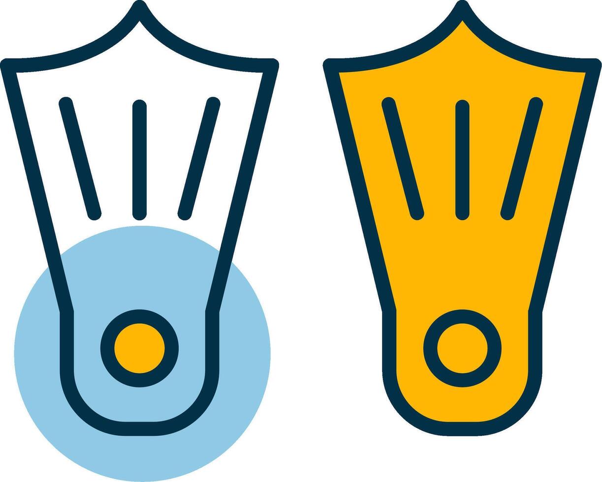 Swimming Fins Shapes Icon vector