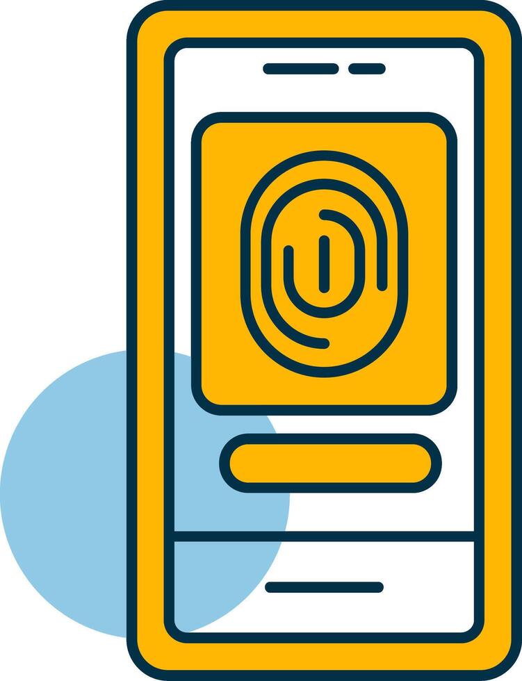 Fingerprint Scanner Shapes Icon vector