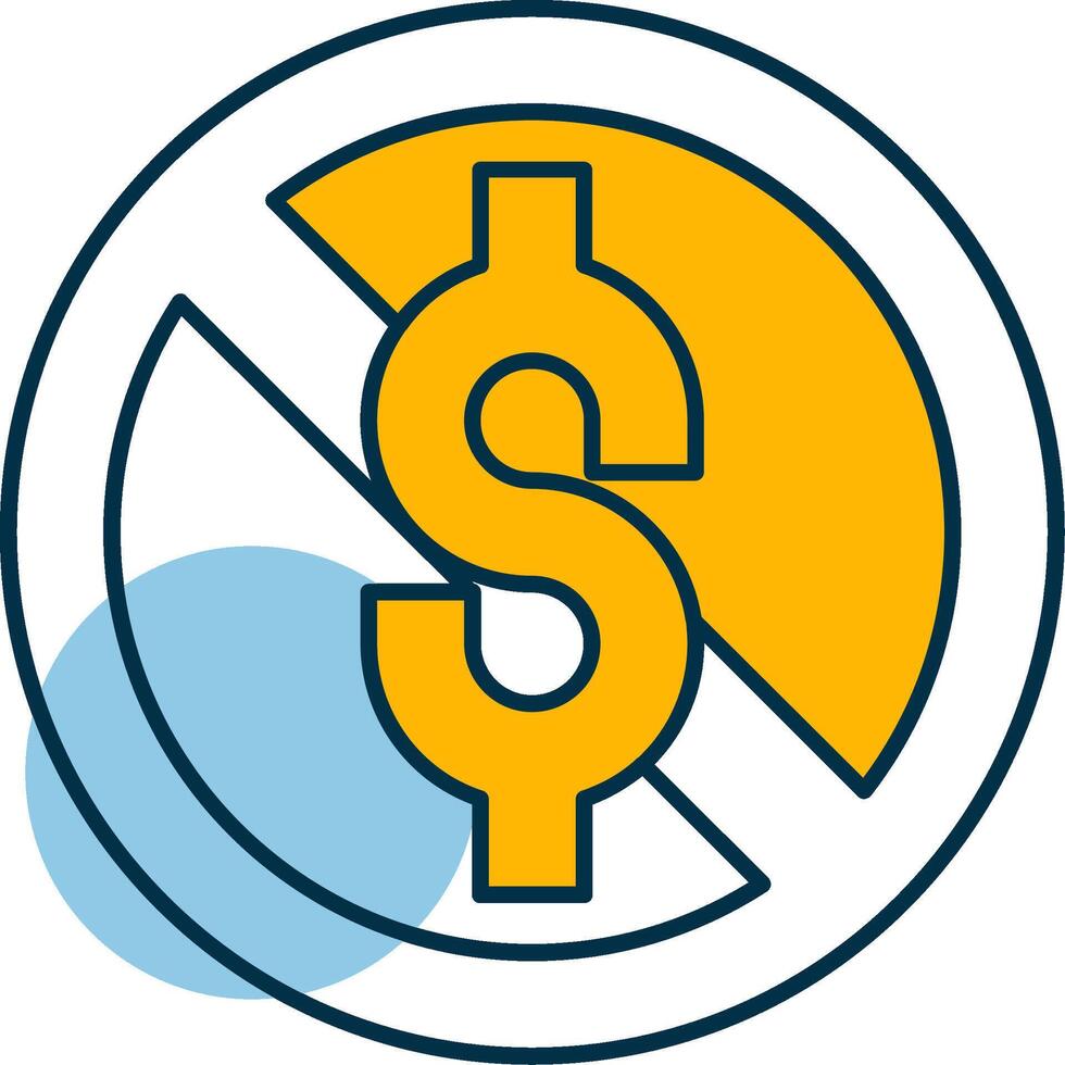 No Sales Shapes Icon vector