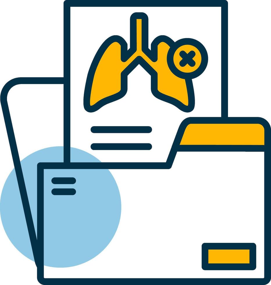 Tuberculosis Folder Shapes Icon vector