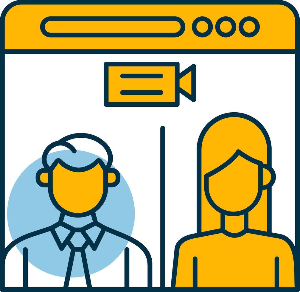 Web Conference Shapes Icon vector