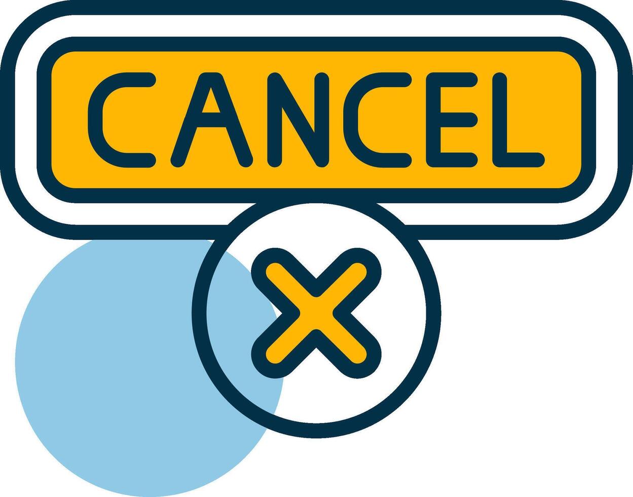 Cancel Shapes Icon vector