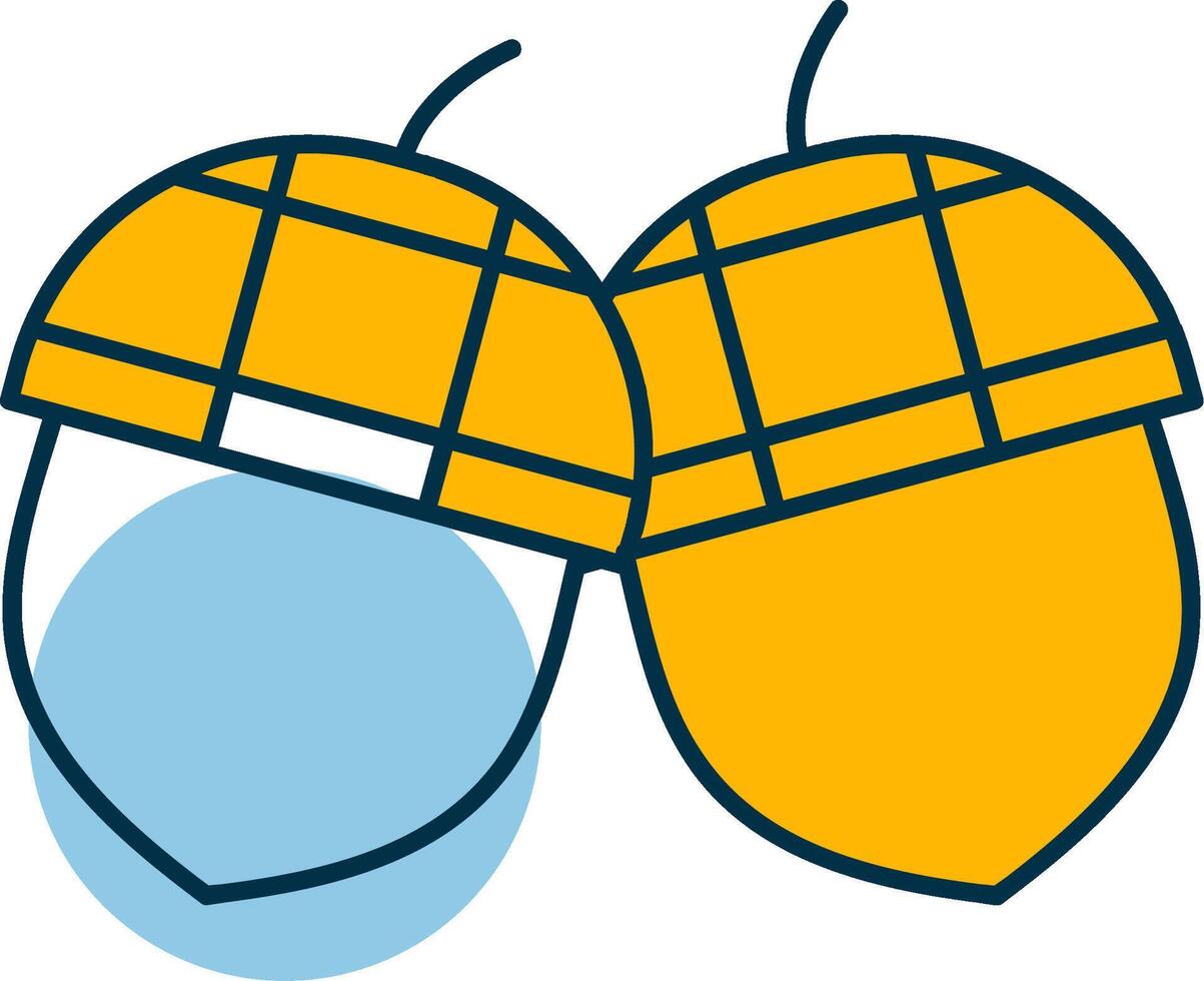 Acorn Shapes Icon vector