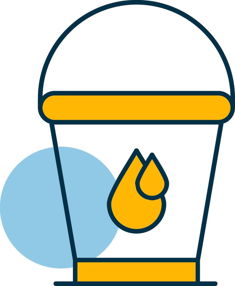 Water Bucket Shapes Icon vector