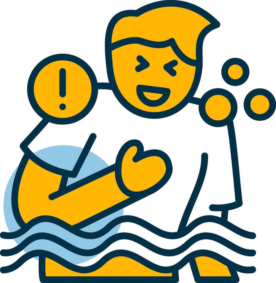 Drowning Feeling Shapes Icon vector