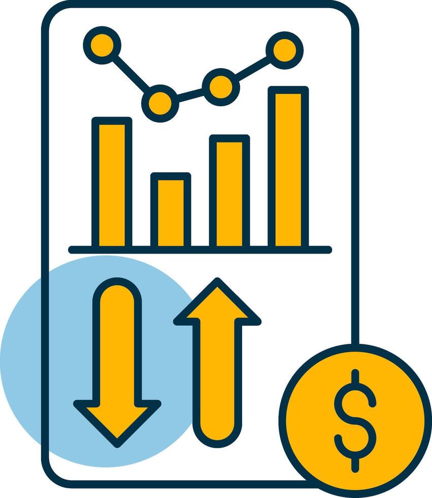 Sales Report Shapes Icon vector