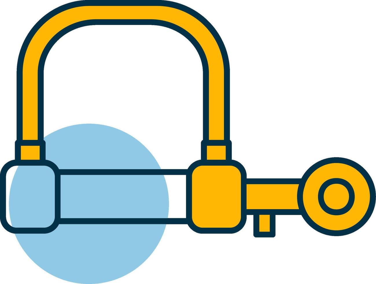 Wire Lock Shapes Icon vector