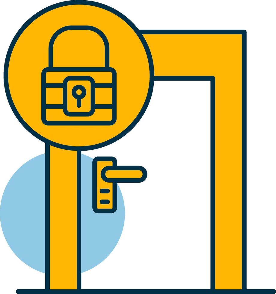 Door Lock Shapes Icon vector