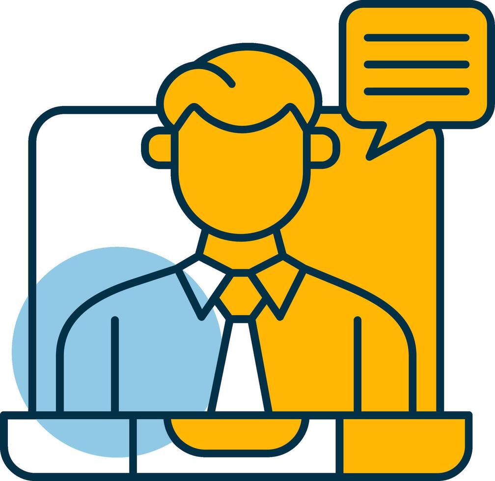 Virtual Meeting Shapes Icon vector