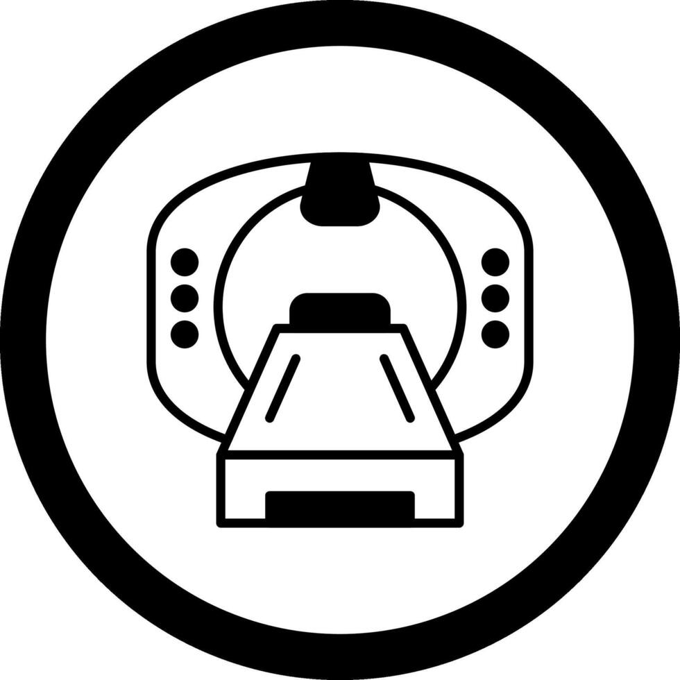 Mri Machine Circle Icon vector