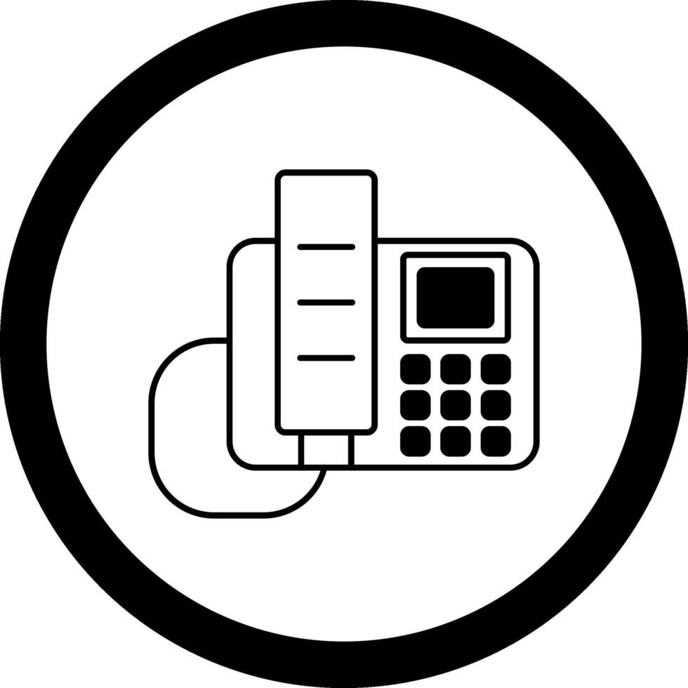 LandCircle Phone Circle Icon vector
