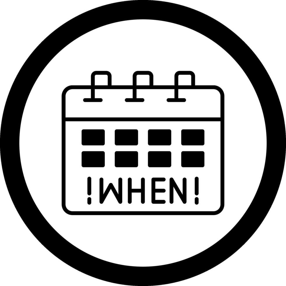 When Circle Icon vector
