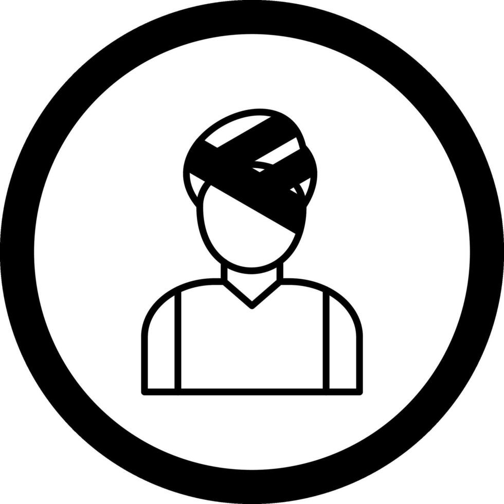 Head Injury Circle Icon vector