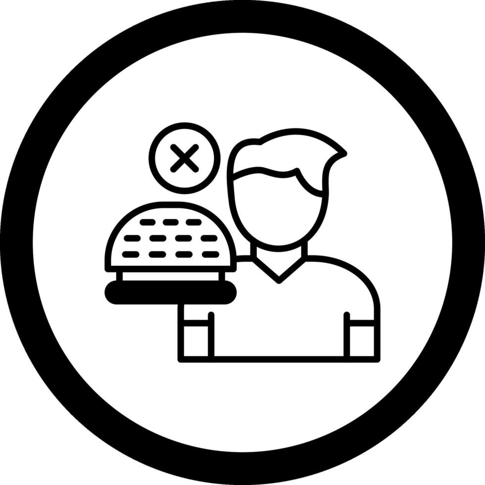No Appetite Circle Icon vector
