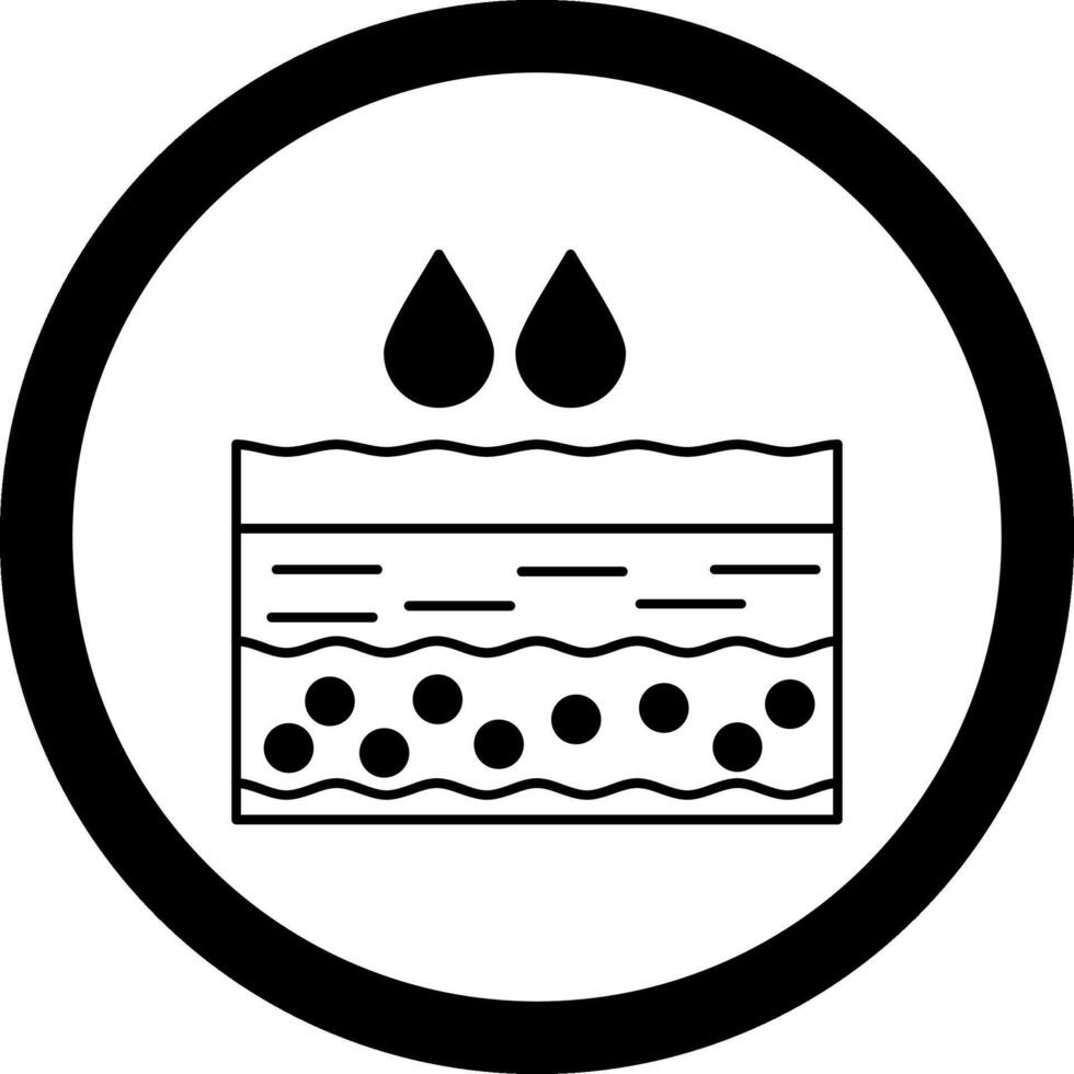 Underground Water Circle Icon vector
