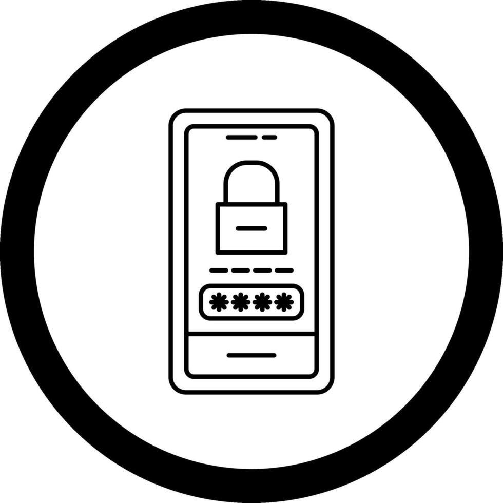 Password Lock Circle Icon vector
