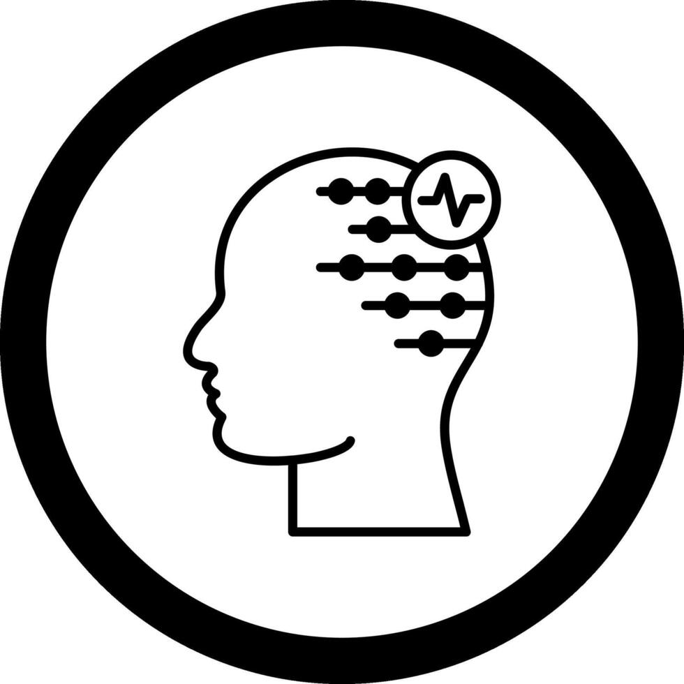Electroencephalogram Circle Icon vector