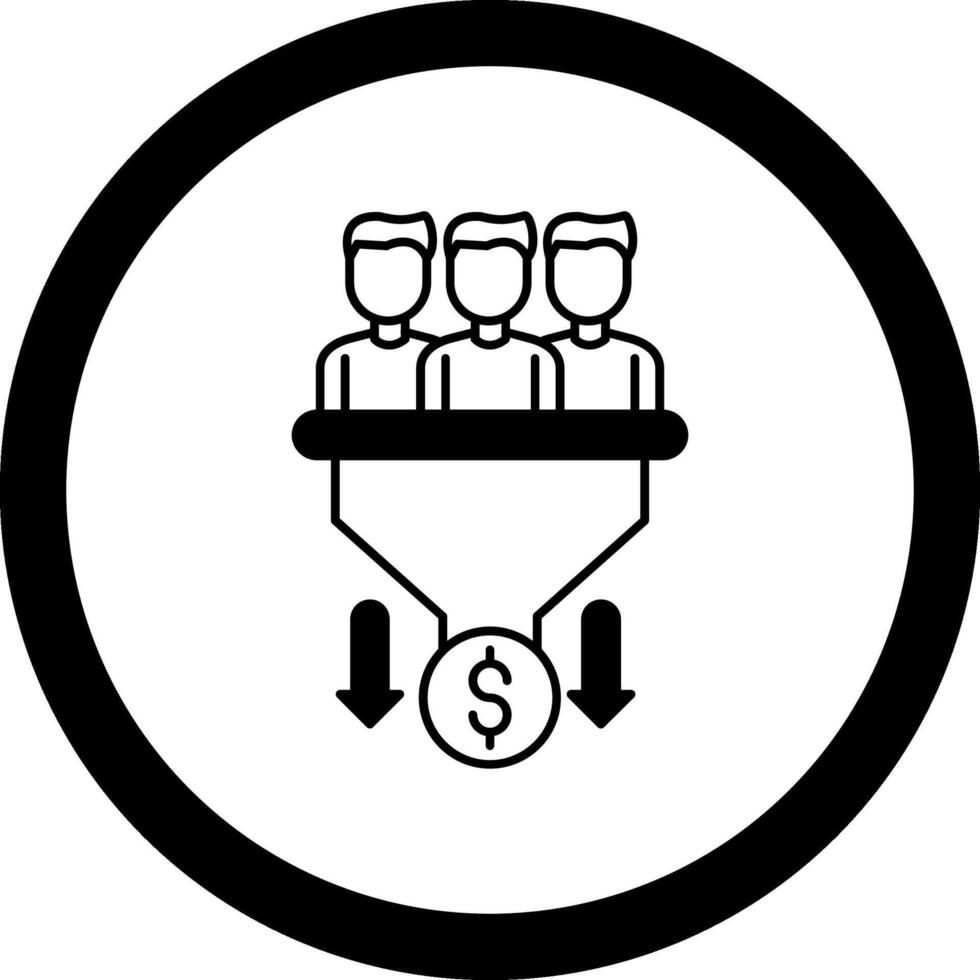 Sales PipeCircle Circle Icon vector