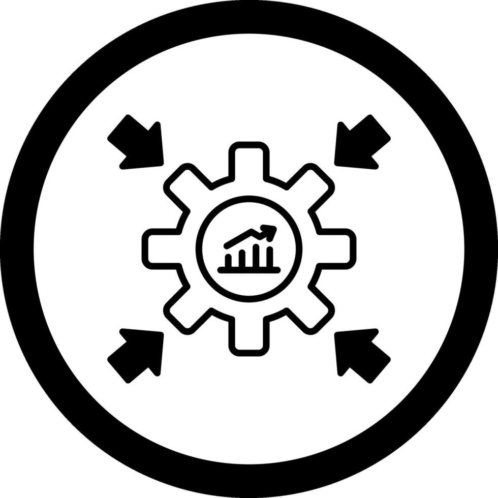 Market Impact Circle Icon vector