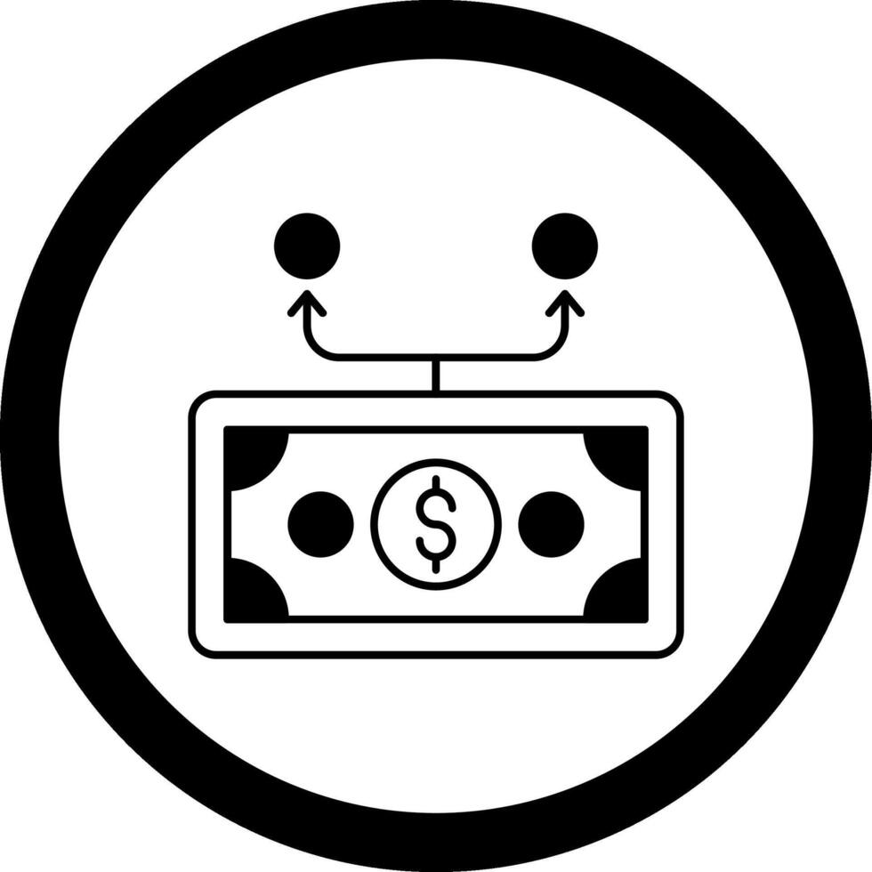 Expenses Division Circle Icon vector