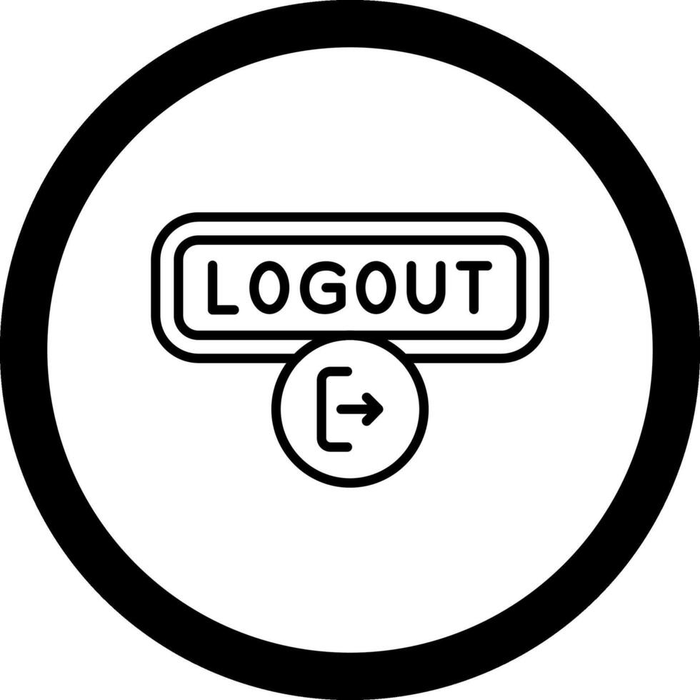 Logout Circle Icon vector