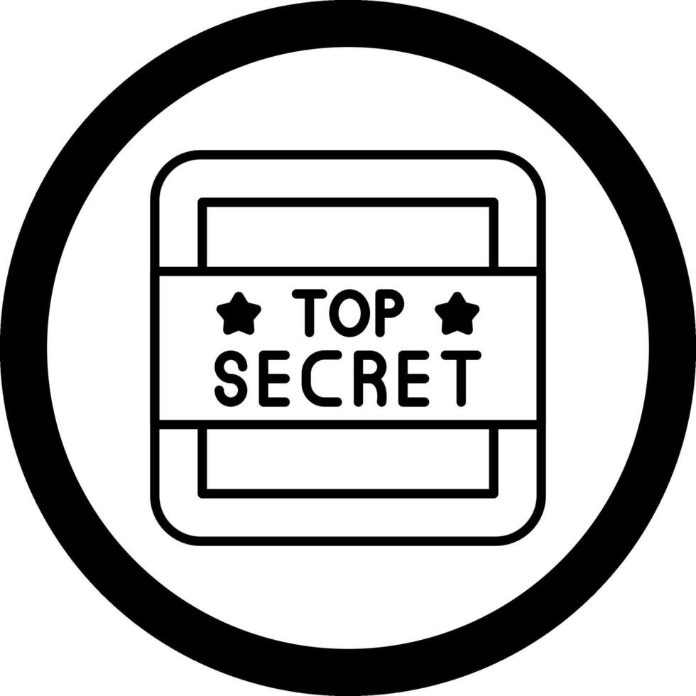 Top Secret Circle Icon vector