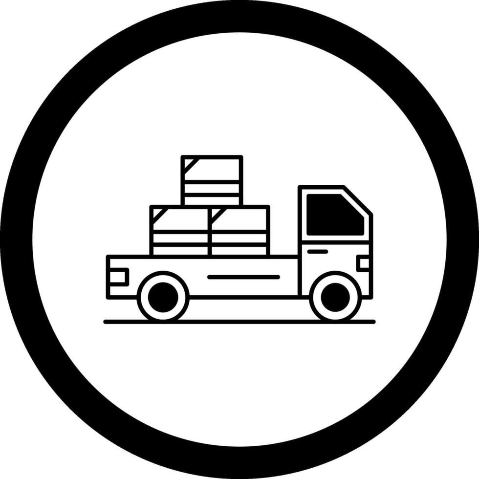 Delivery Truck Circle Icon vector