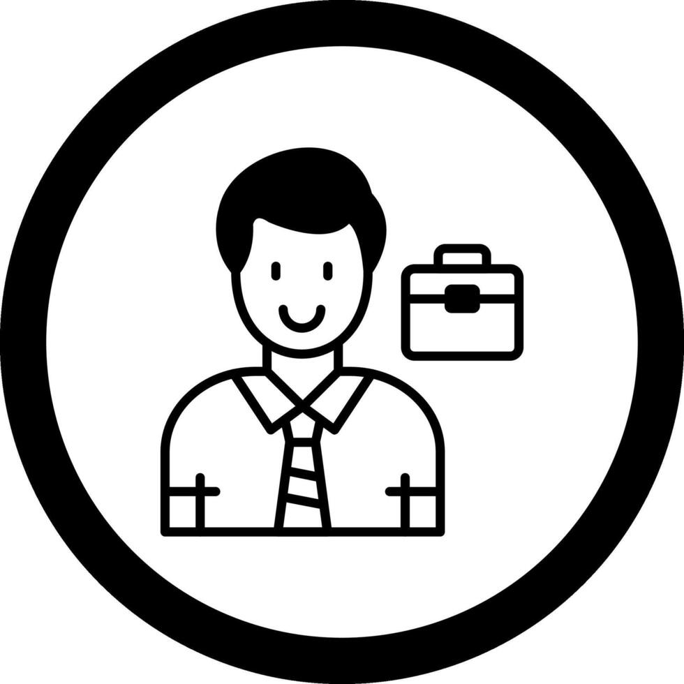Businessman Circle Icon vector