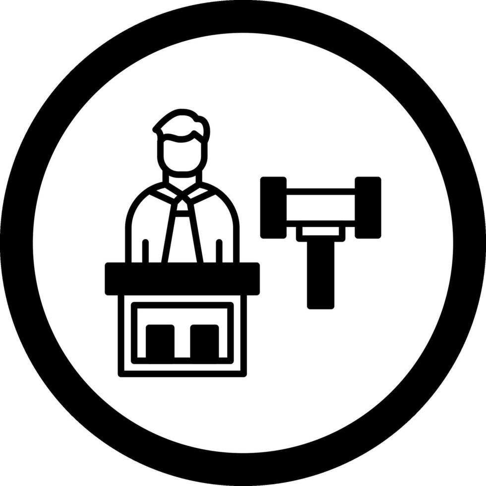 Judge Circle Icon vector