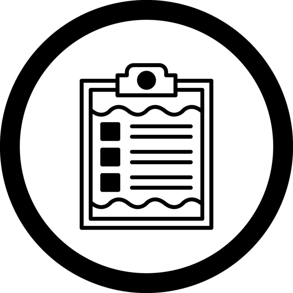 Clipboard Circle Icon vector