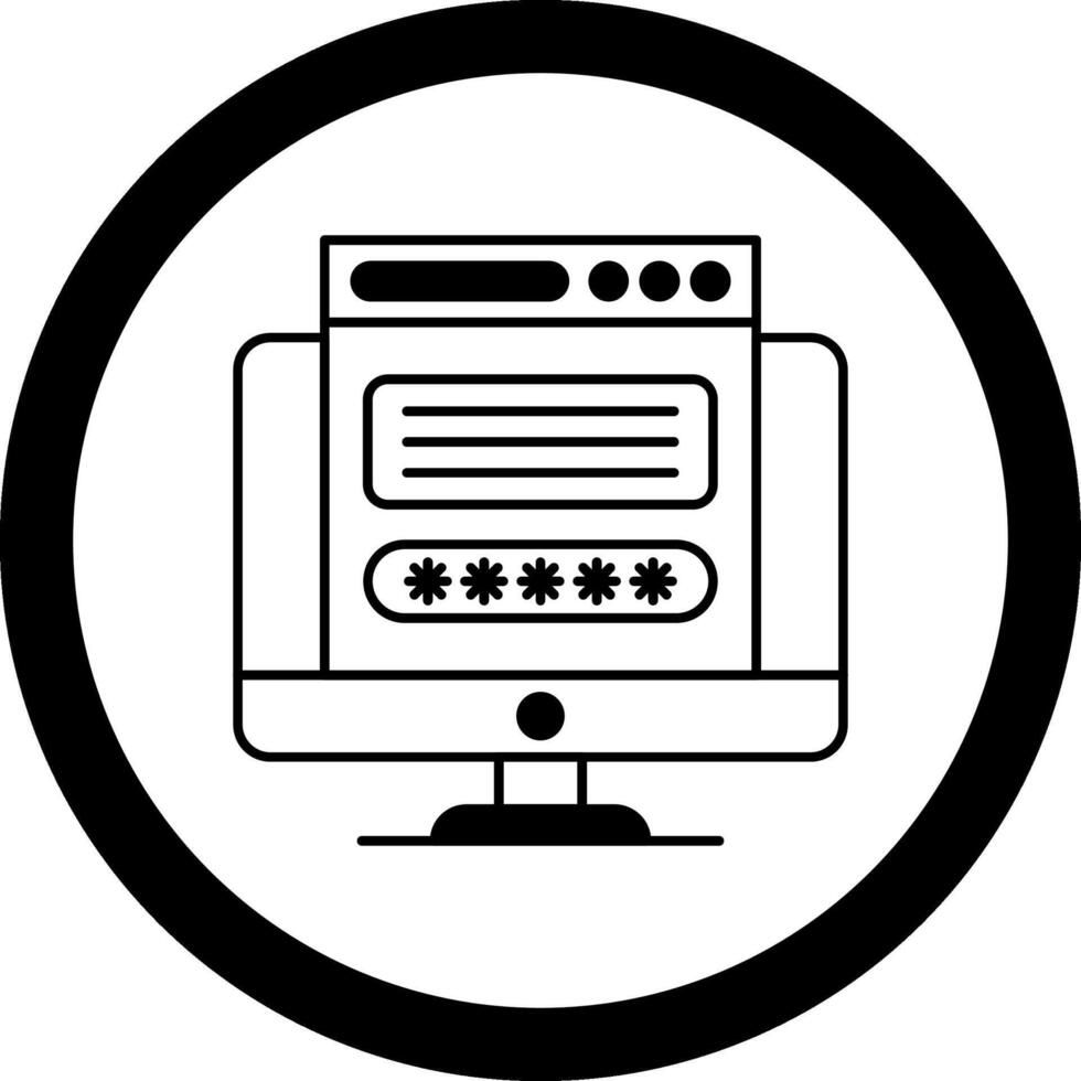 Password Circle Icon vector