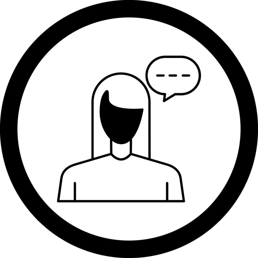 Virtual Assistant Circle Icon vector