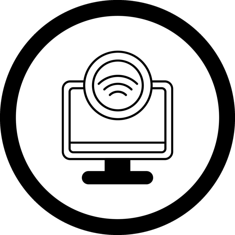 Internet Access Circle Icon vector