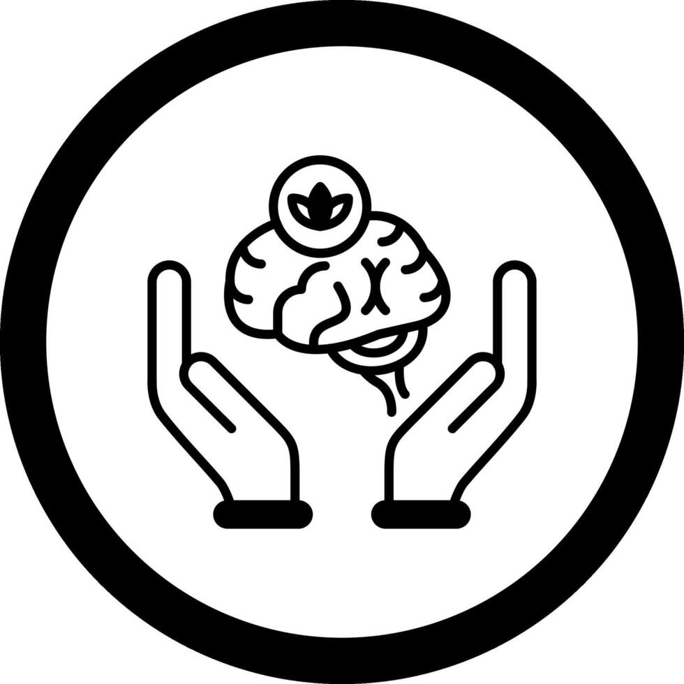 Brain Circle Icon vector