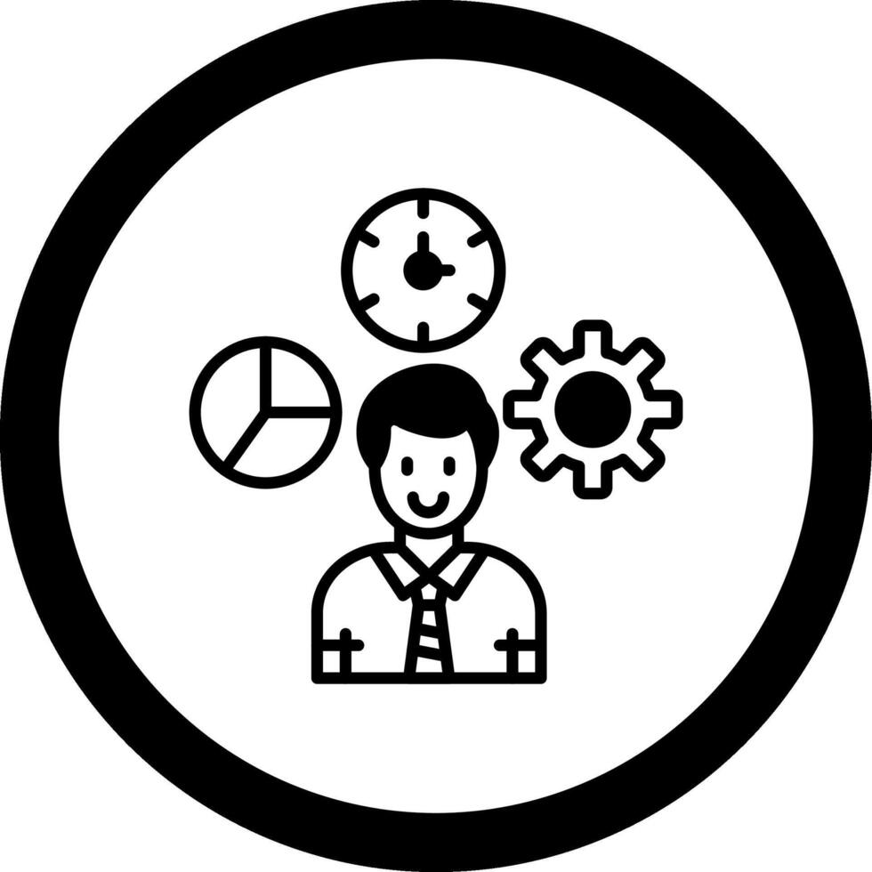 Flexible Job Hours Circle Icon vector