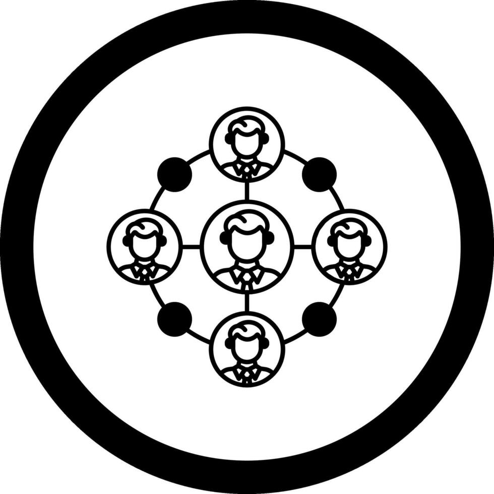 Remote Access Circle Icon vector