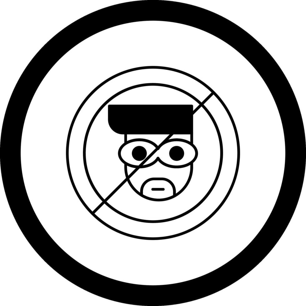 Anti Theft Circle Icon vector