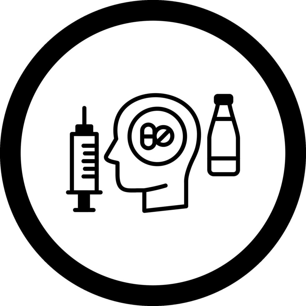 Addiction Circle Icon vector