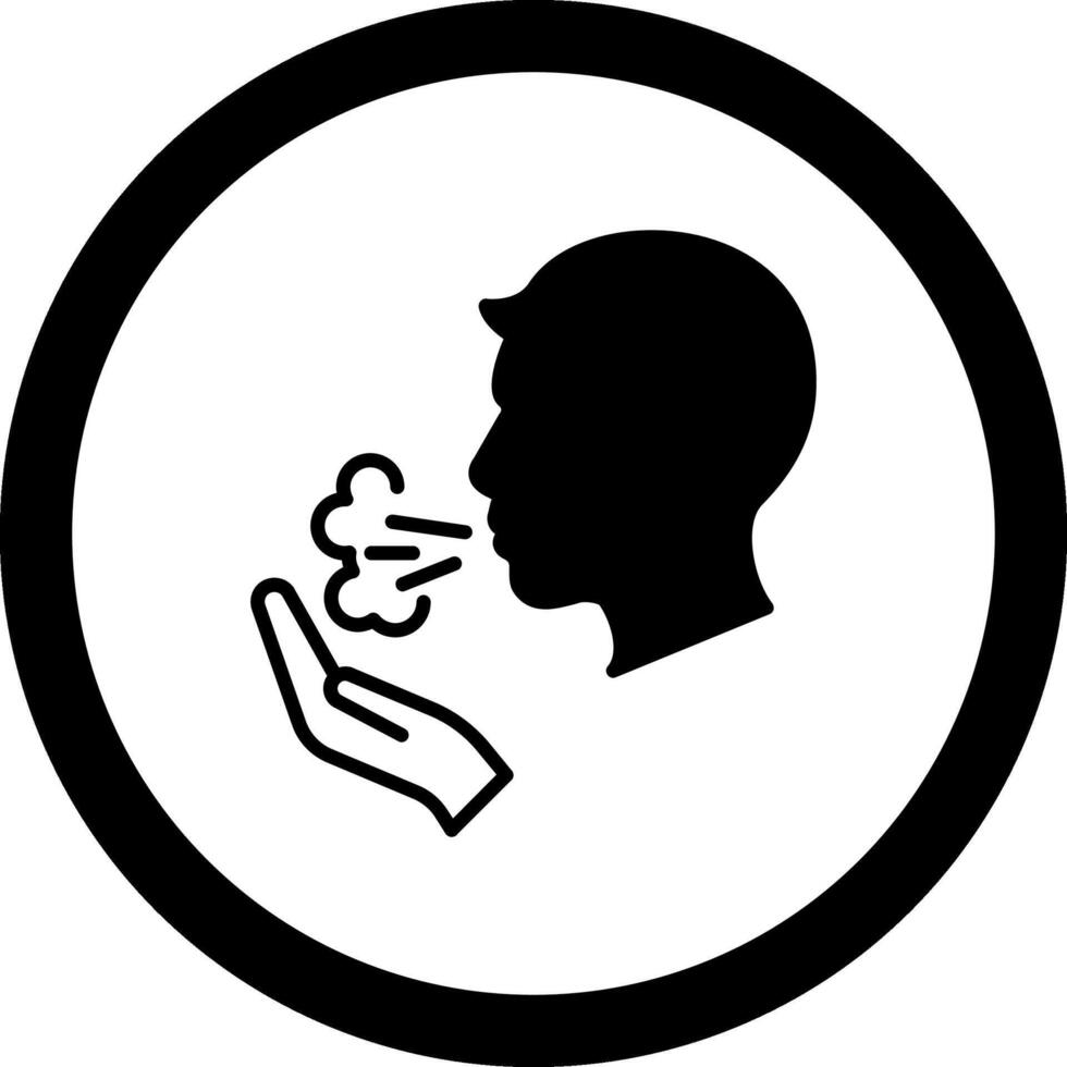 Blood Cough Circle Icon vector