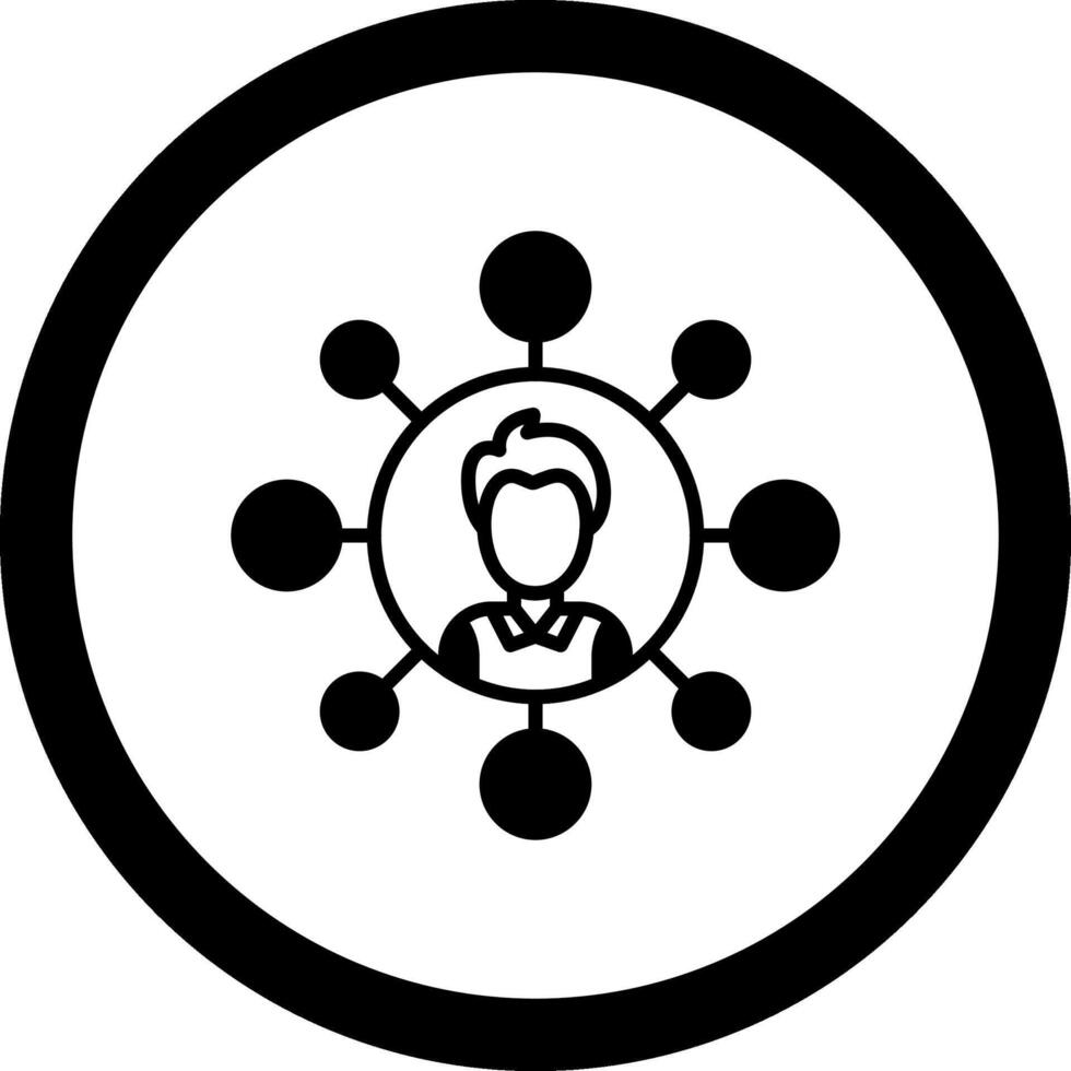 Remote Access Circle Icon vector