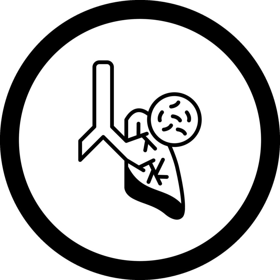 Germs In Lungs Circle Icon vector