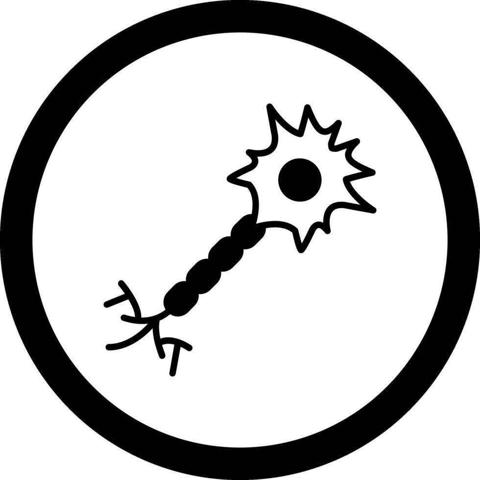 Nerve Cell Circle Icon vector