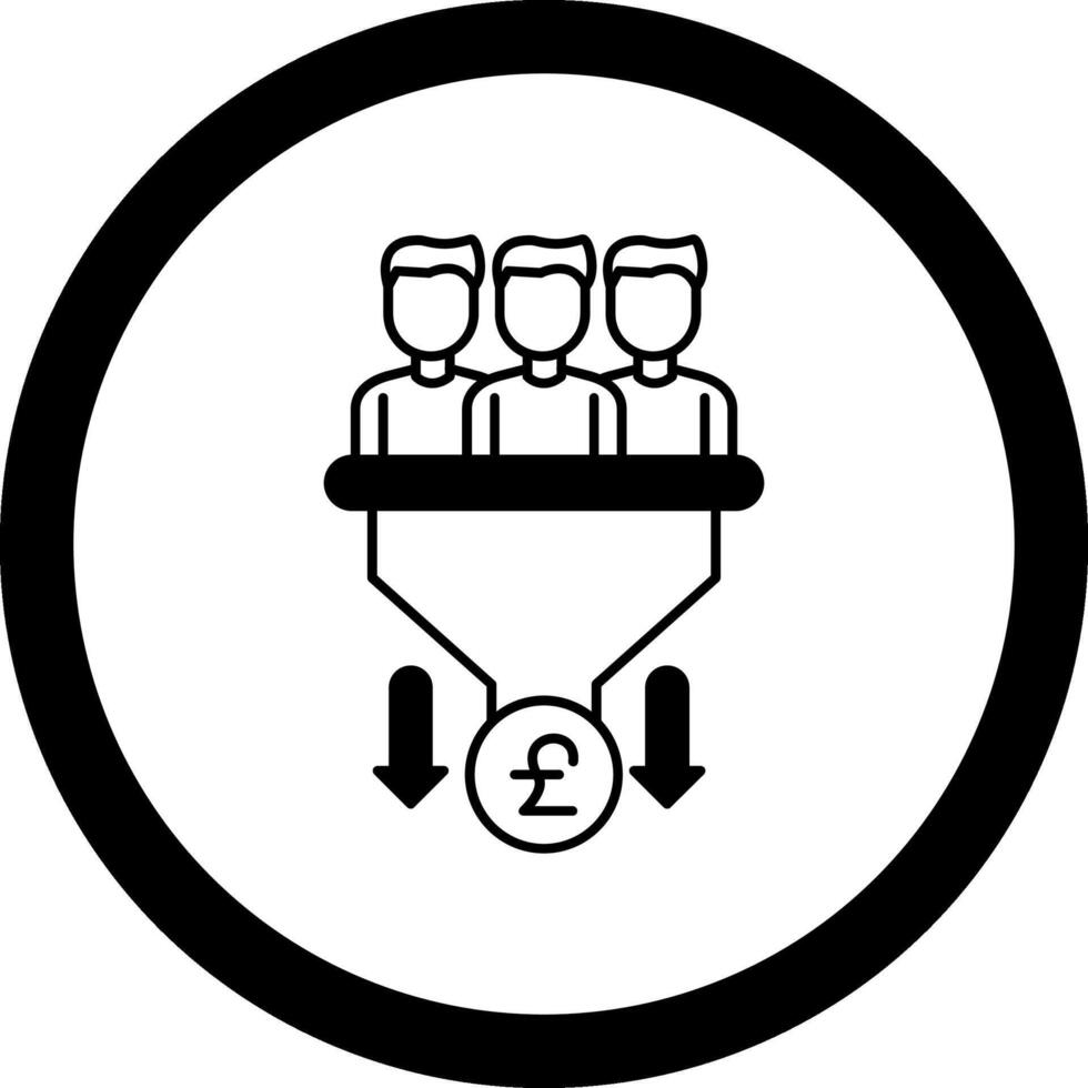 Sales PipeCircle Circle Icon vector